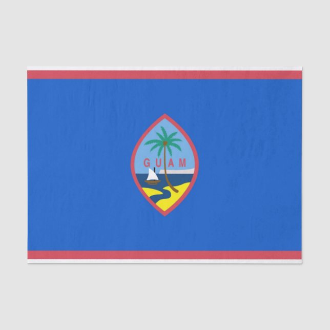 Patriotisches Papiertaschentuch mit der Flagge Gua Seidenpapier (Vorderseite)