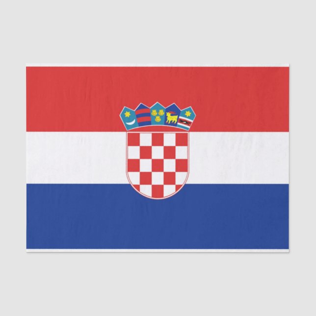Patriotisches Papiertaschentuch mit der Flagge Kro Seidenpapier (Vorderseite)