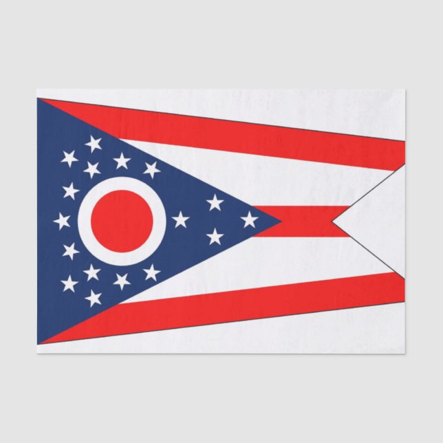 Patriotisches Papiertaschentuch mit der Flagge Ohi Seidenpapier (Vorderseite)
