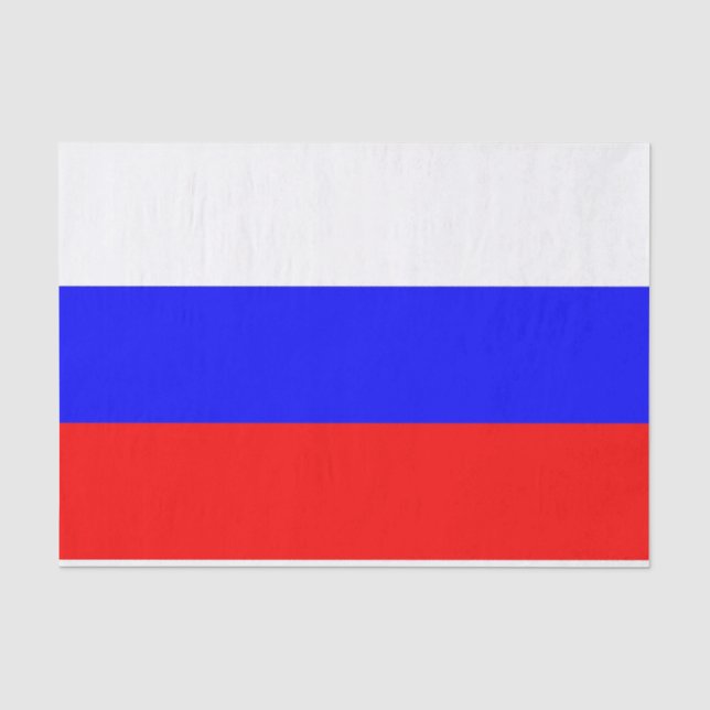 Patriotisches Papiertaschentuch mit der Flagge Rus Seidenpapier (Vorderseite)