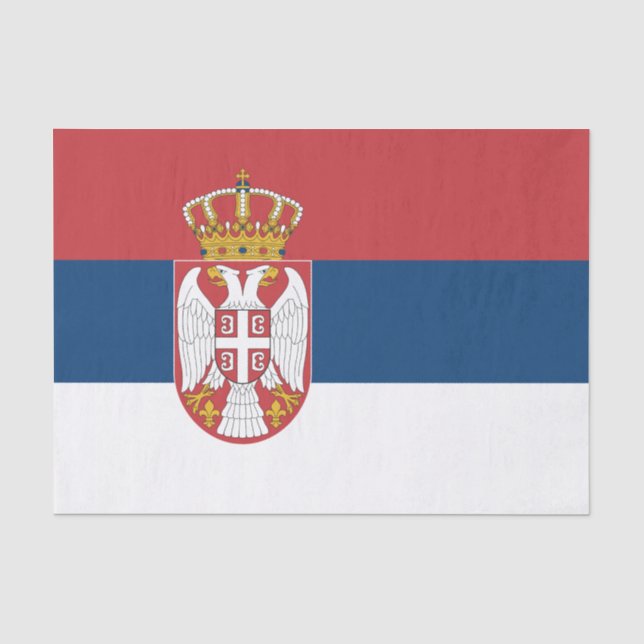 Patriotisches Papiertaschentuch mit der Flagge Ser Seidenpapier (Vorderseite)