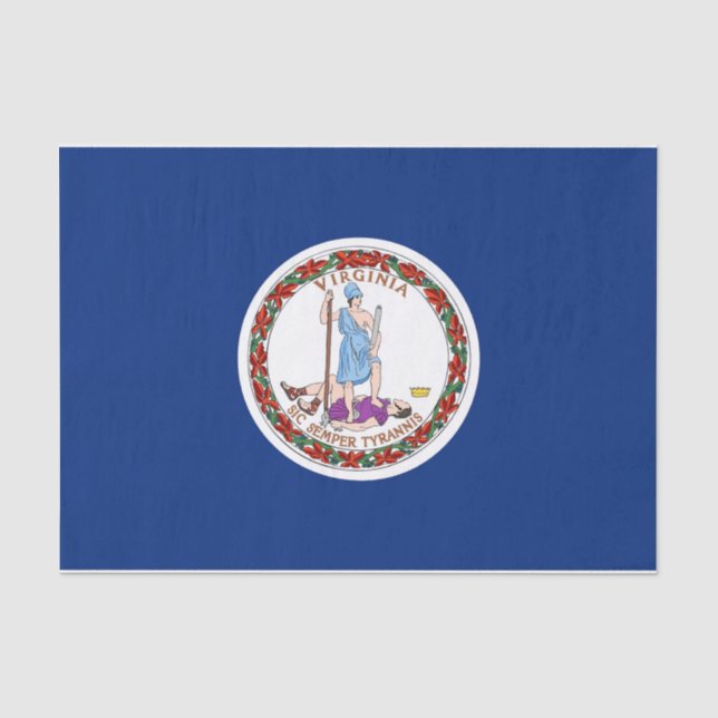 Patriotisches Papiertaschentuch mit der Flagge Vir Seidenpapier (Vorderseite)