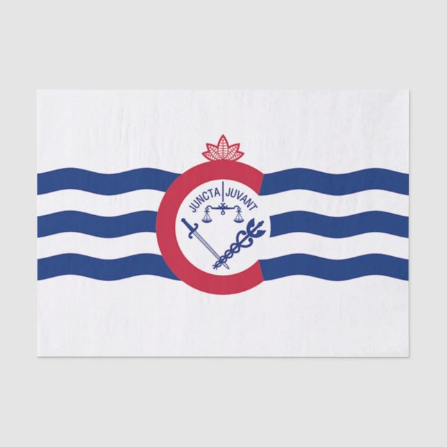 Patriotisches Papiertaschentuch mit der Flagge von Seidenpapier (Vorderseite)