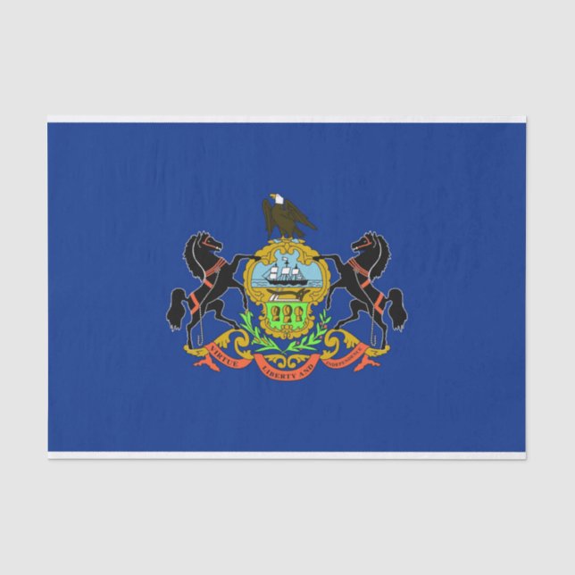 Patriotisches Papiertaschentuch mit Fahne Pennsylv Seidenpapier (Vorderseite)