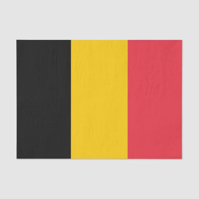Patriotisches Papiertaschentuch mit Flagge Belgien Seidenpapier (Vorderseite)