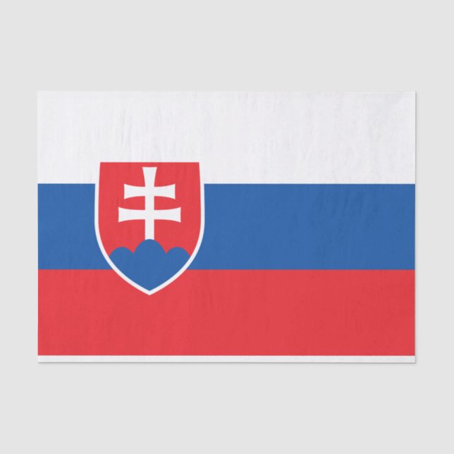 Patriotisches Papiertaschentuch mit Flagge der Slo Seidenpapier (Vorderseite)