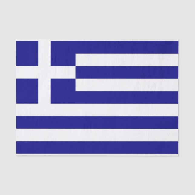 Patriotisches Papiertaschentuch mit Flagge Grieche Seidenpapier (Vorderseite)
