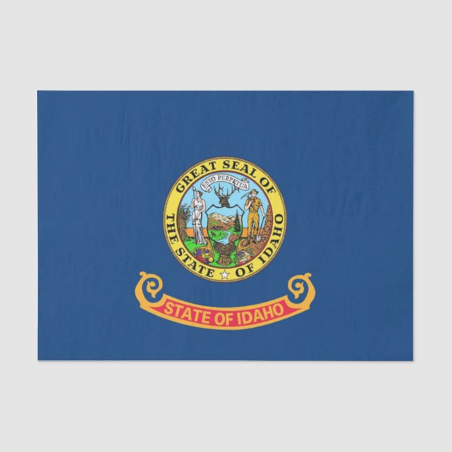 Patriotisches Papiertaschentuch mit Flagge Idaho Seidenpapier (Vorderseite)