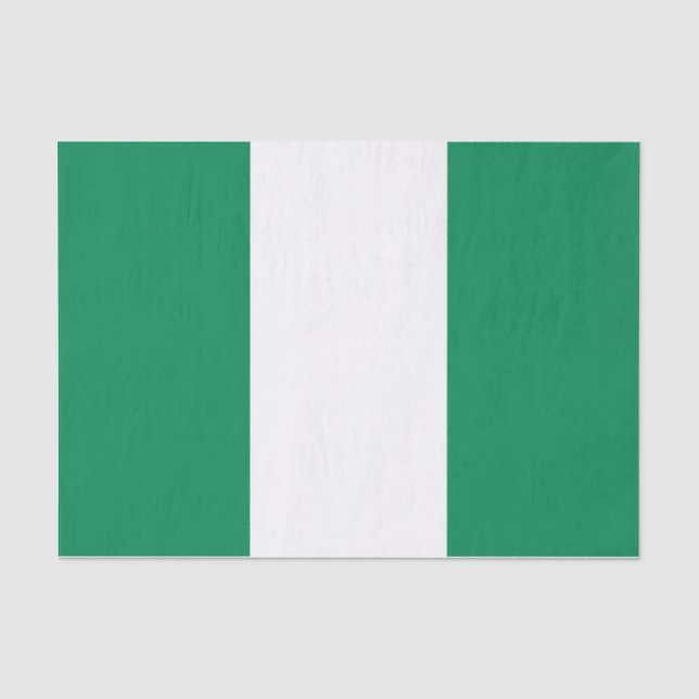 Patriotisches Papiertaschentuch mit Flagge Nigeria Seidenpapier (Vorderseite)