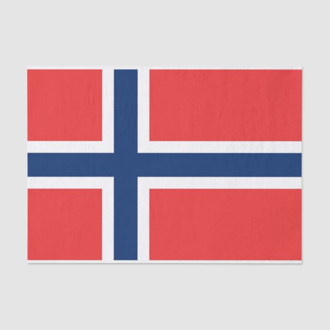 Patriotisches Papiertaschentuch mit norwegischer F Seidenpapier (Vorderseite)