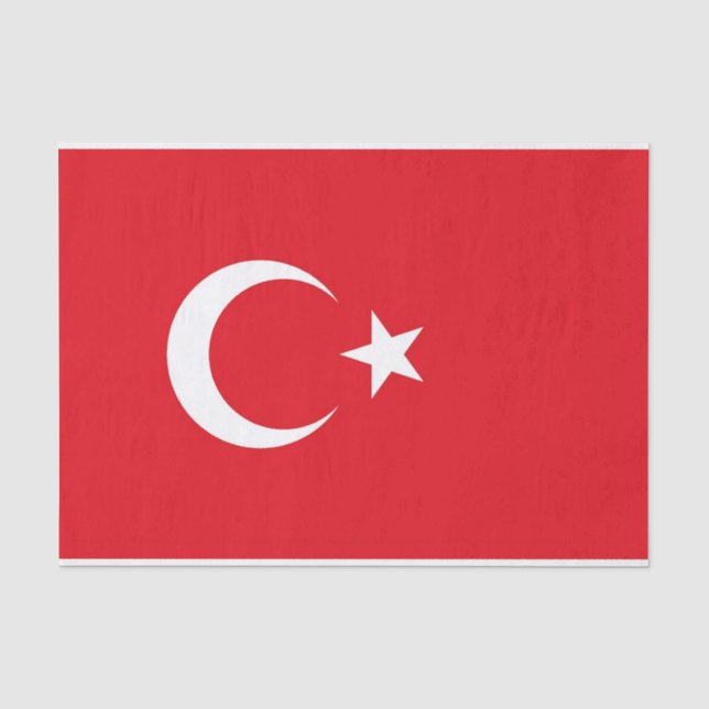 Patriotisches Papiertaschentuch mit türkischer Fla Seidenpapier (Vorderseite)