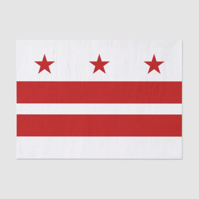 Patriotisches Papiertütenpapier mit Flagge in Wash Seidenpapier (Vorderseite)