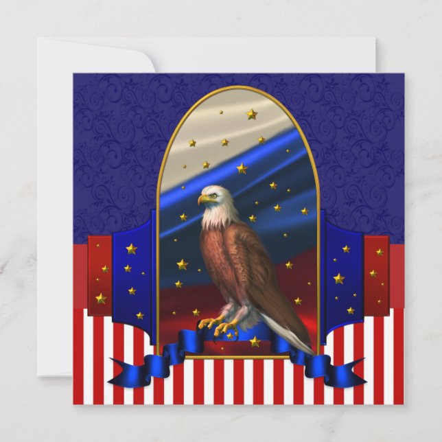 Patriotisches Party der politischen Kampagne Einladung (Vorderseite)