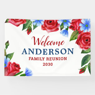 Patriotisches Personalisiertes Rotes Blaues Party Banner