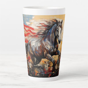 Patriotisches Pferd Milchtasse