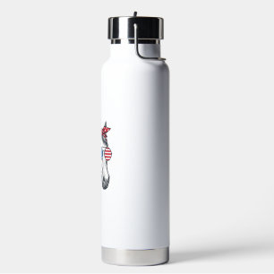 Patriotisches Pferd mit Flagge Sonnenbrille Vintag Trinkflasche