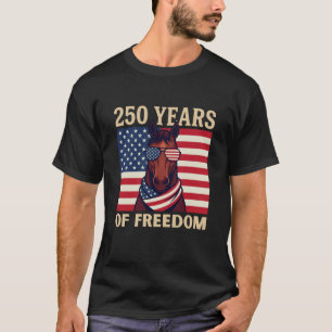 Patriotisches Pferd Unabhängigkeitstag Freiheit US T-Shirt