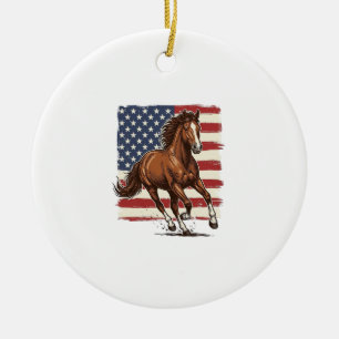 Patriotisches Pferd Vintage Western Vektor Design_ Keramik Ornament