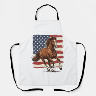 Patriotisches Pferd Vintage Western Vektor Design_ Schürze