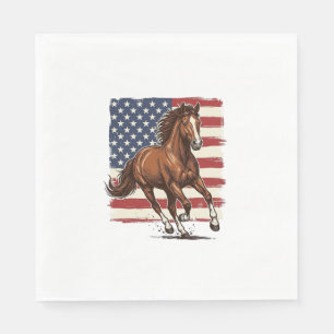 Patriotisches Pferd Vintage Western Vektor Design_ Serviette