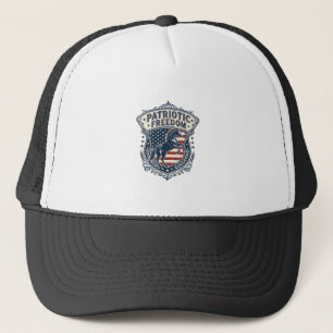 Patriotisches Pferde-Ranch-Mom-Vektorgrafik-T-Shir Truckerkappe