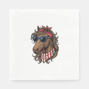 Patriotisches Pferdekopf-Vektor-Shirt-Design_1 Serviette