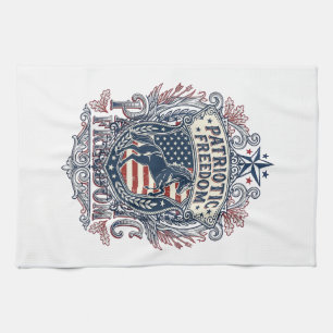 Patriotisches Pferdeliebhaber Vektorgrafik T-Shirt Geschirrtuch