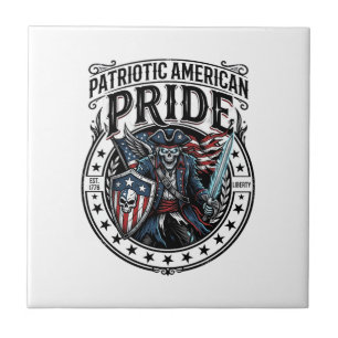 Patriotisches Phantom Patriot Horror Monster Patri Fliese