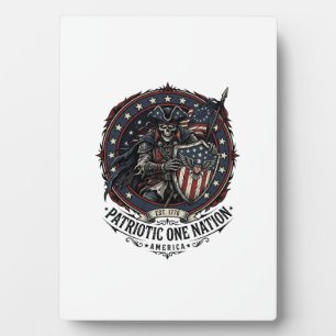 Patriotisches Phantom Patriot Horror Monster Patri Fotoplatte