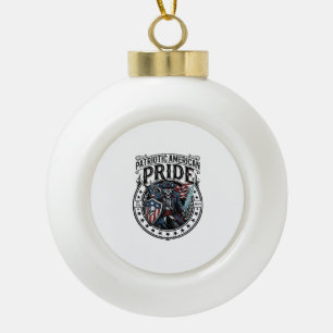 Patriotisches Phantom Patriot Horror Monster Patri Keramik Kugel-Ornament