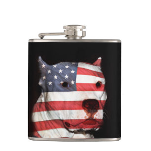 Patriotisches pitbull flachmann