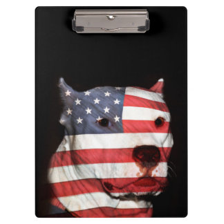 Patriotisches pitbull klemmbrett