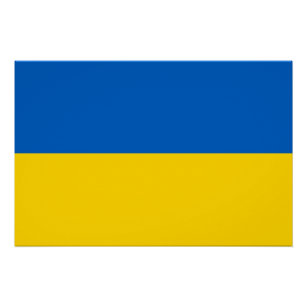Patriotisches Plakat mit der Flagge der Ukraine Poster