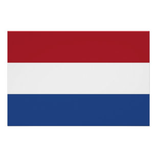 Patriotisches Plakat mit Flagge der Niederlande Poster