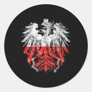 Patriotisches polnisches Erbe Wurzeln Polen Adler- Runder Aufkleber