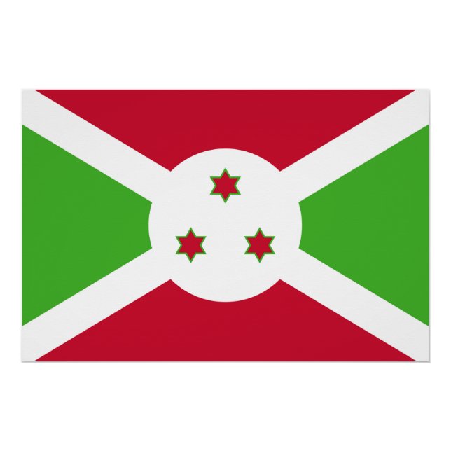 Patriotisches Poster mit der Flagge Burundis (Vorderseite)