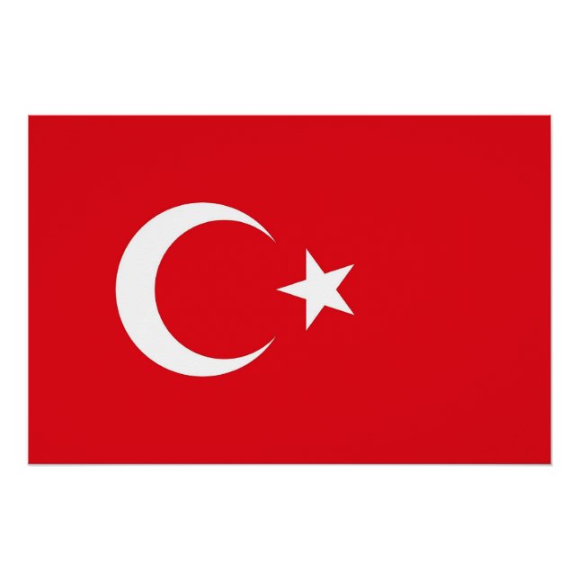Patriotisches Poster mit der Flagge der Türkei (Vorderseite)