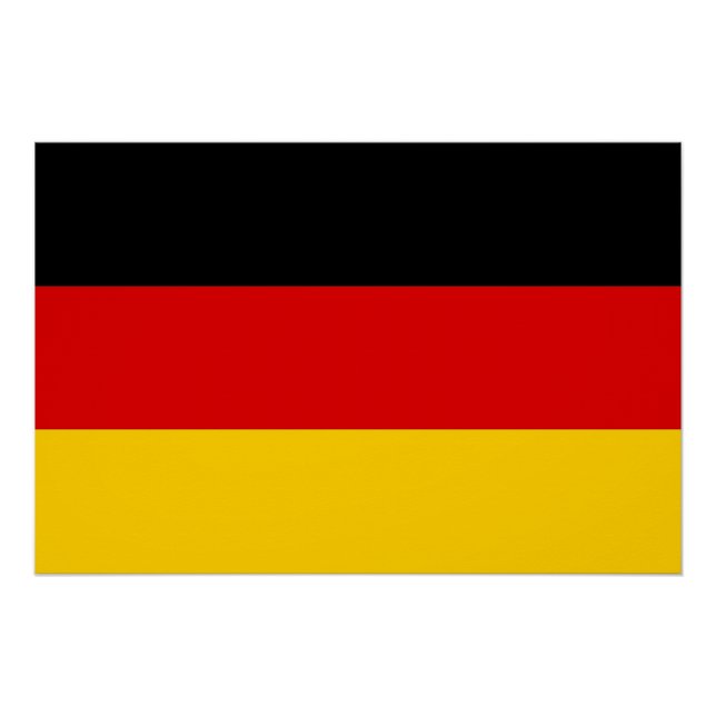 Patriotisches Poster mit der Flagge Deutschlands (Vorderseite)