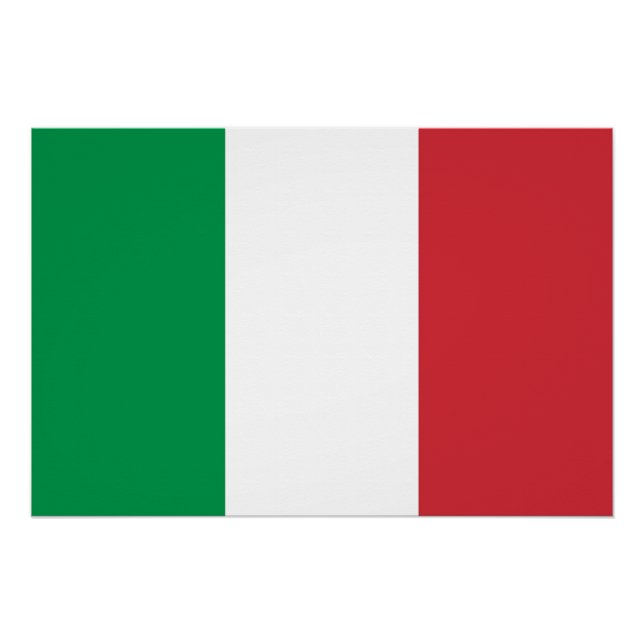 Patriotisches Poster mit der Flagge Italiens (Vorderseite)