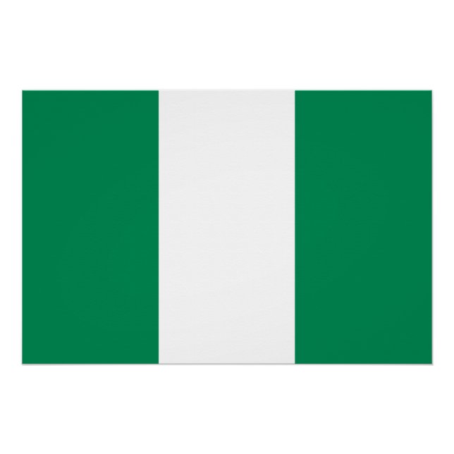 Patriotisches Poster mit der Flagge Nigerias (Vorderseite)