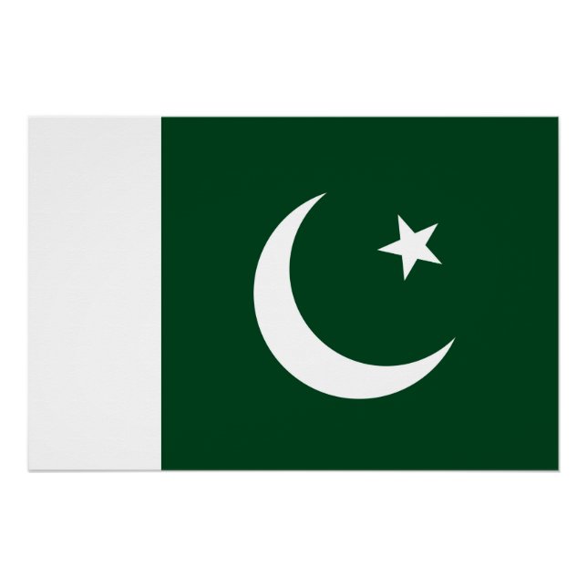 Patriotisches Poster mit der Flagge Pakistans (Vorderseite)