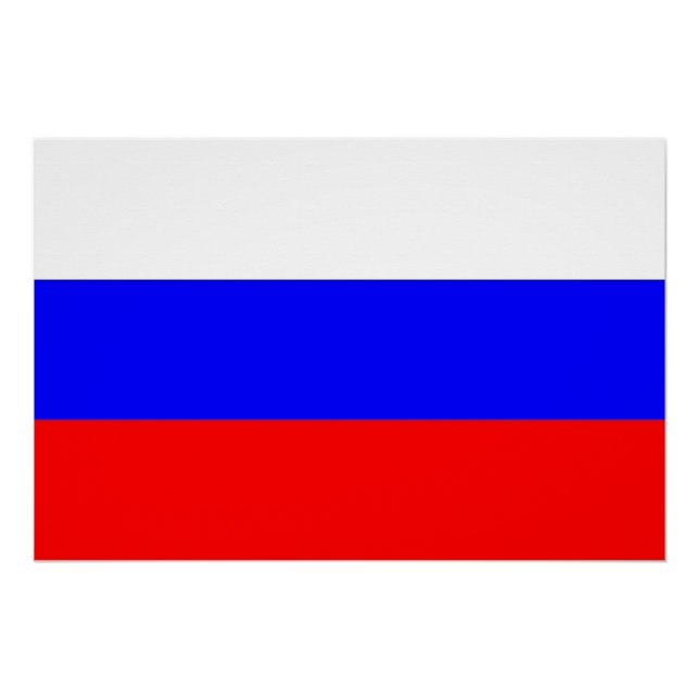 Patriotisches Poster mit der Flagge Russlands (Vorderseite)