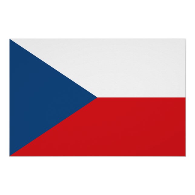 Patriotisches Poster mit der Flagge Tschechiens (Vorderseite)