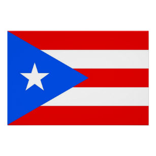 Patriotisches Poster mit Flag Puerto Rico