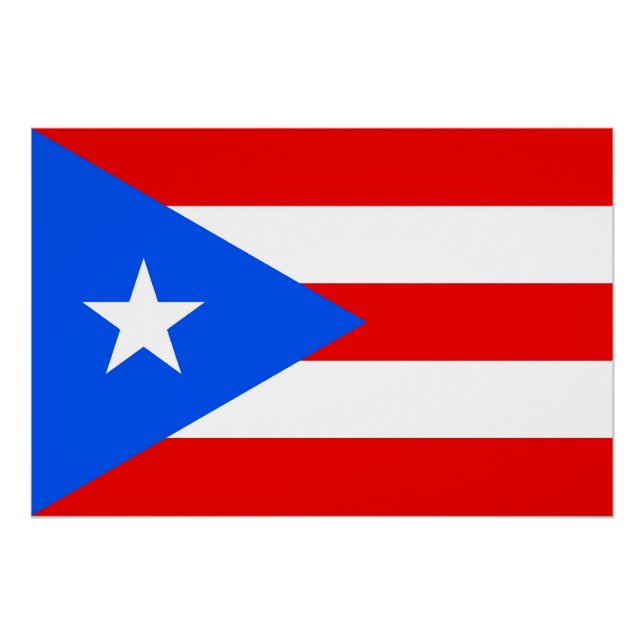 Patriotisches Poster mit Flag Puerto Rico (Vorderseite)