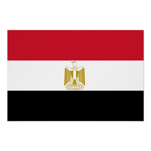 Patriotisches Poster mit Flagge Ägyptens (Vorderseite)