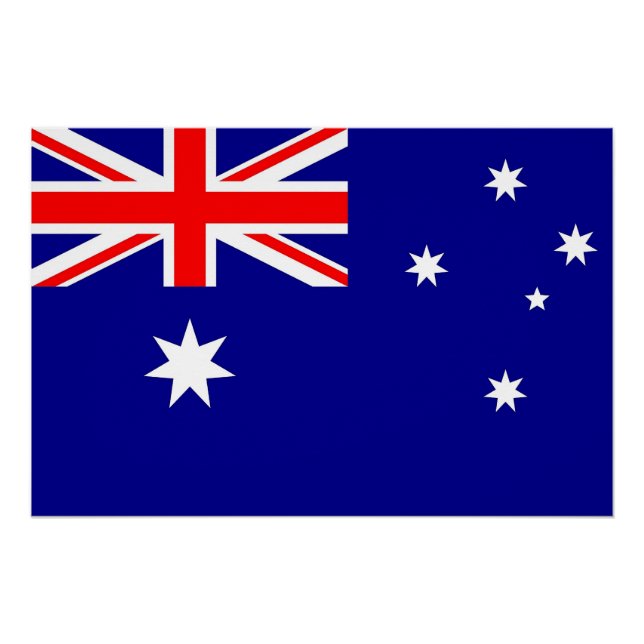 Patriotisches Poster mit Flagge Australiens (Vorderseite)