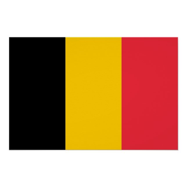 Patriotisches Poster mit Flagge Belgiens (Vorderseite)