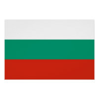 Patriotisches Poster mit Flagge Bulgariens