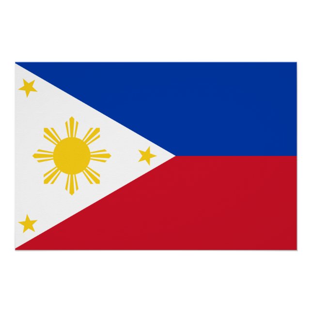 Patriotisches Poster mit Flagge der Philippinen (Vorderseite)